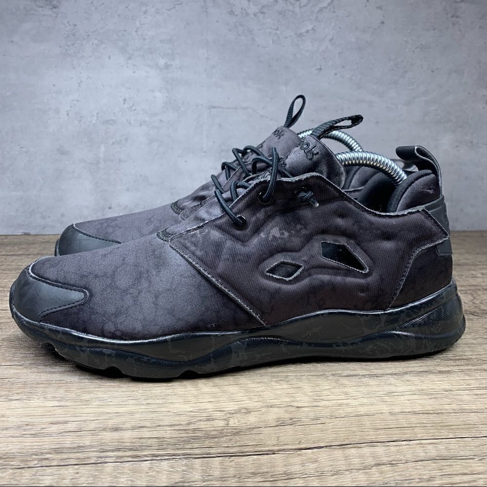 ‎Reebok Womens Furylite Stone Running Shoes Black (AR2659)Low Top Lace Up 9.5M
